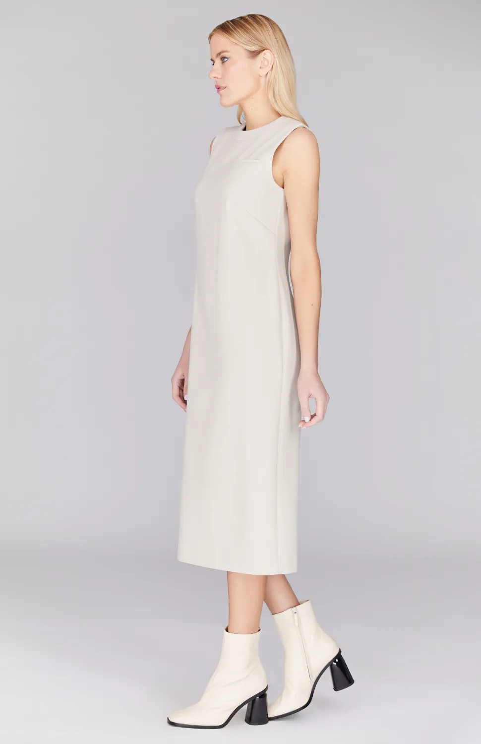 Double Face Long Sleeveless Dress
