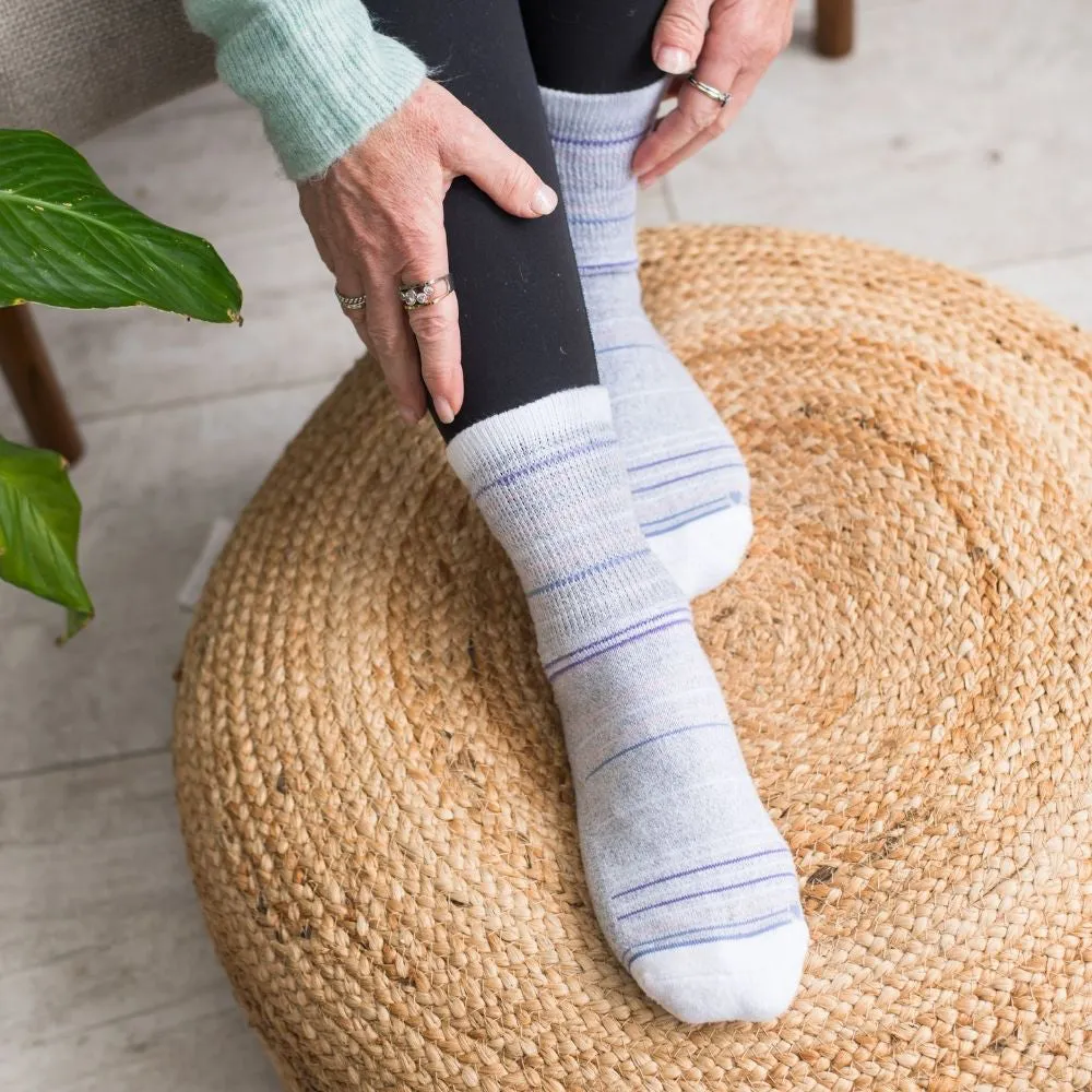 Dr. Segal's x PUDUS Cushioned Socks | Comfy Quarter Crew | Seaside Grey