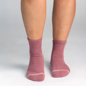 Dr. Segal's x PUDUS Cushioned Socks | Comfy Quarter Crew | Tea Rose