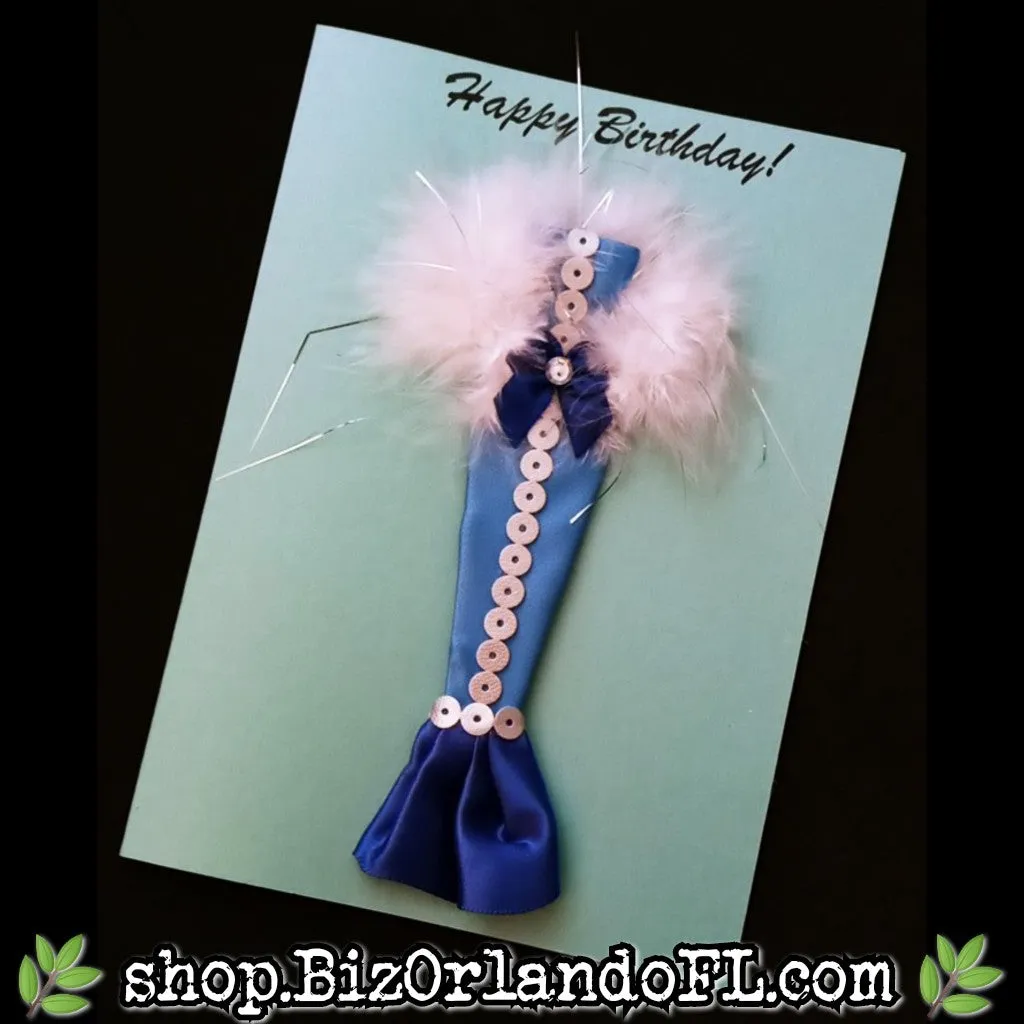 DRESSY CARDS: Happy Birthday! Handmade Greeting Card by Local Artisan
