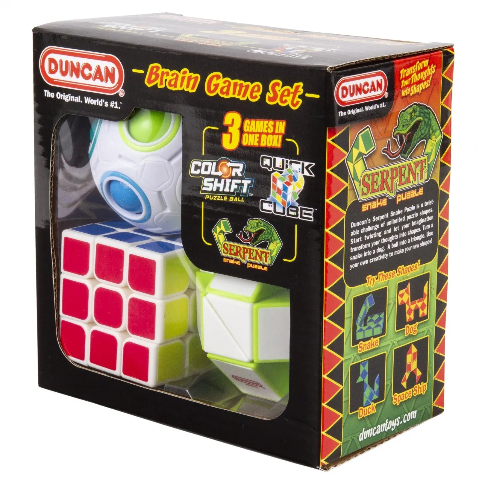 Duncan Brain Game Combo Set (Colour Shift, Quick Cube & Serpent)
