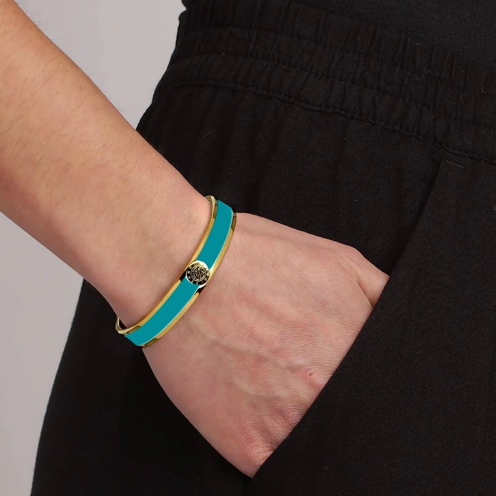 Dyrberg Kern Pennika Gold Bangle - Aqua