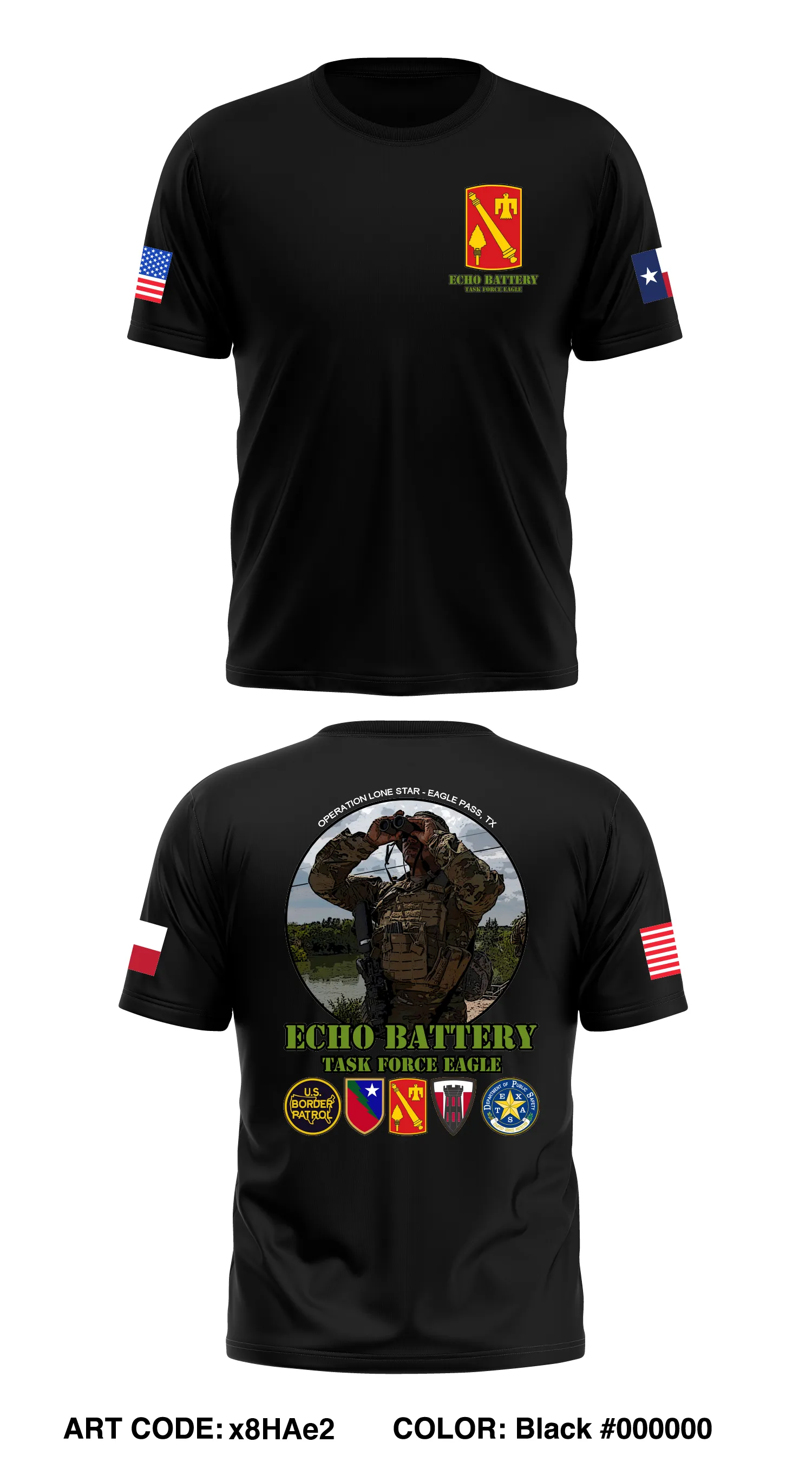 E BTRY, 4 BN, 133rd FAR Core Men's SS Performance Tee - x8HAe2