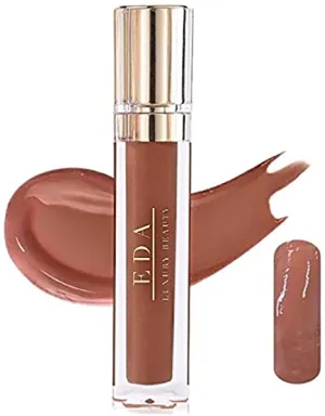 EDA LUXURY BEAUTY CHIC GLAM NUDE DIAMOND SHINE LIP GLOSS Full Coverage High Pigmented Creamy Color Super Shiny Professional Makeup Long Lasting Liquid Lipstick