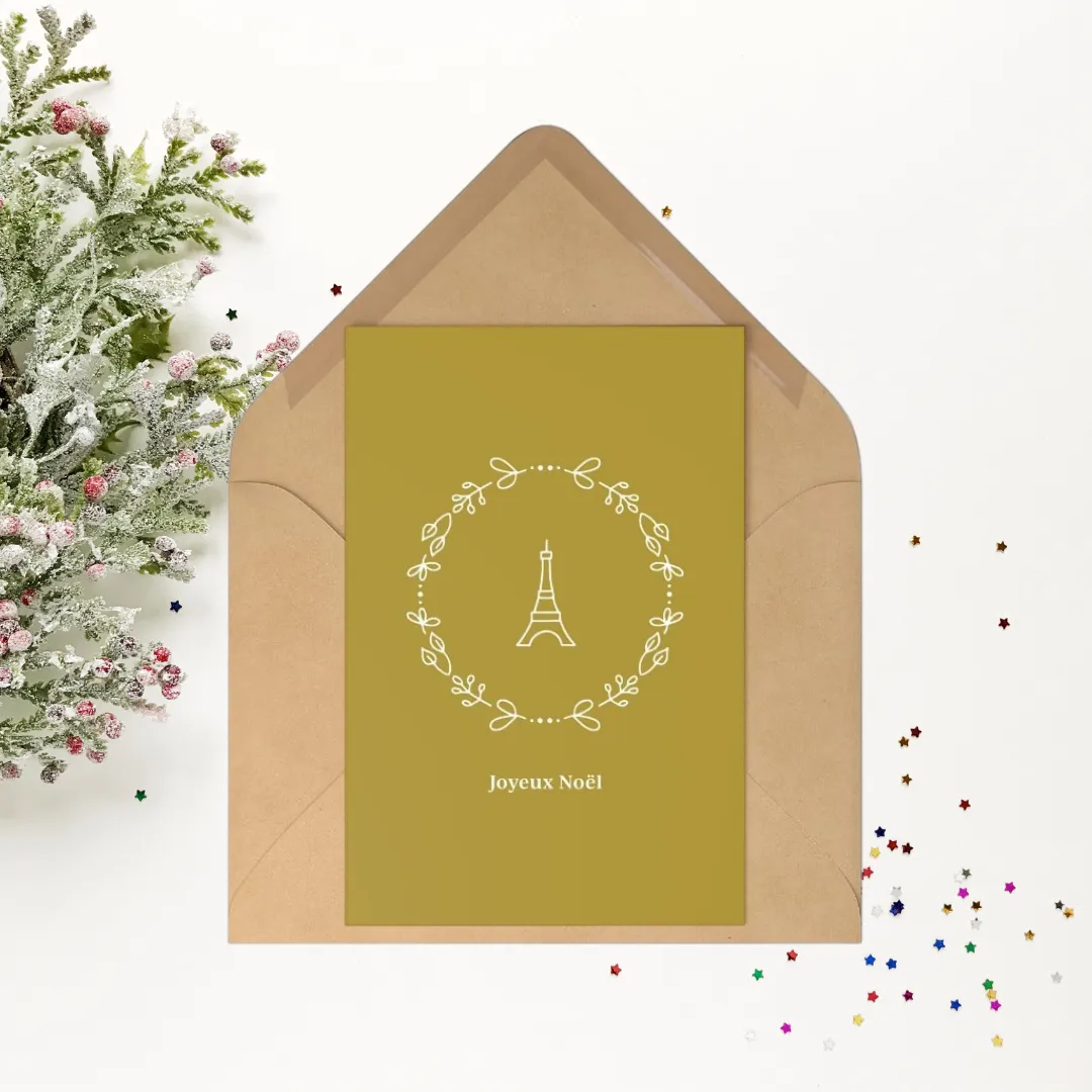 Eiffel Joyeux Noël Greeting Cards (7 pcs)