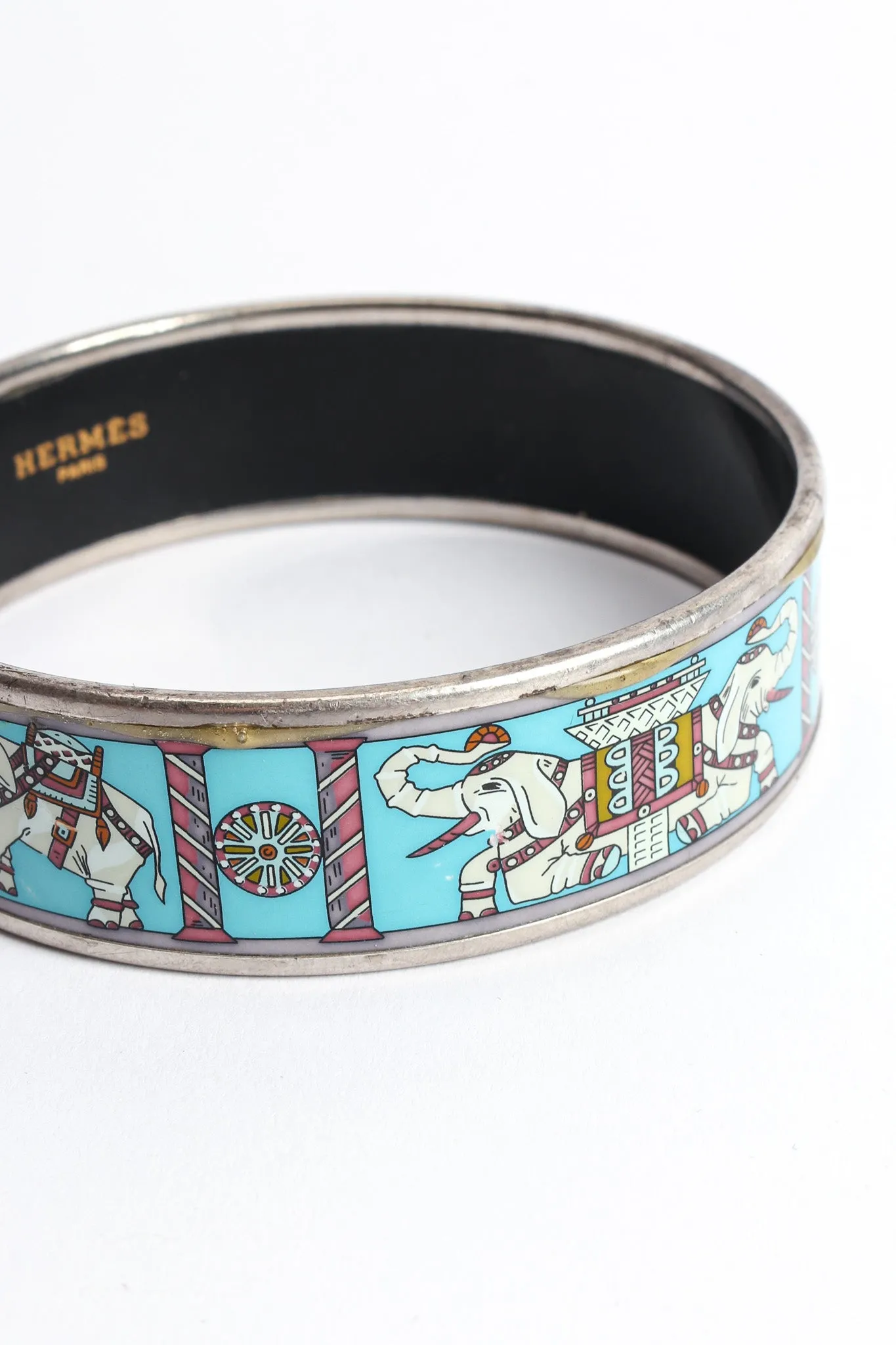 Elephant Torana Wide Enamel Bracelet