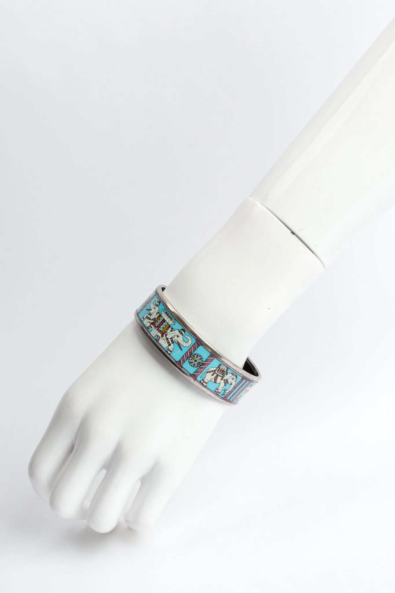 Elephant Torana Wide Enamel Bracelet