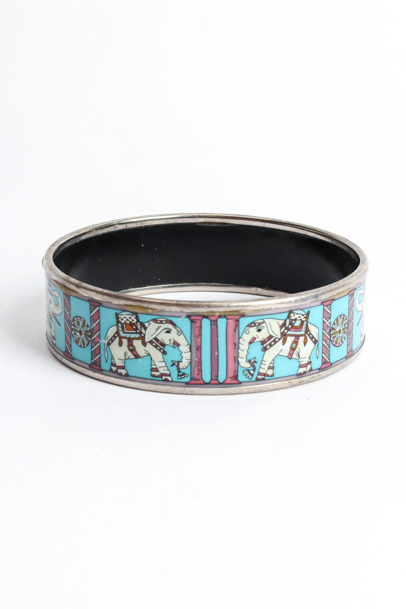 Elephant Torana Wide Enamel Bracelet