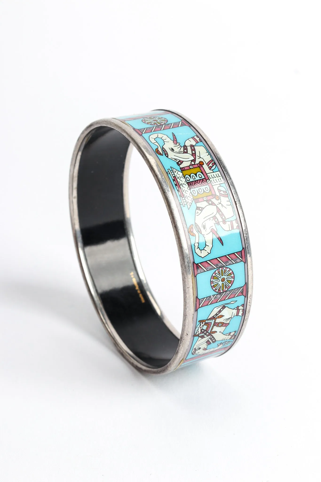 Elephant Torana Wide Enamel Bracelet