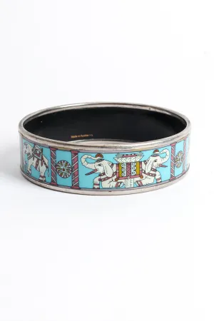 Elephant Torana Wide Enamel Bracelet