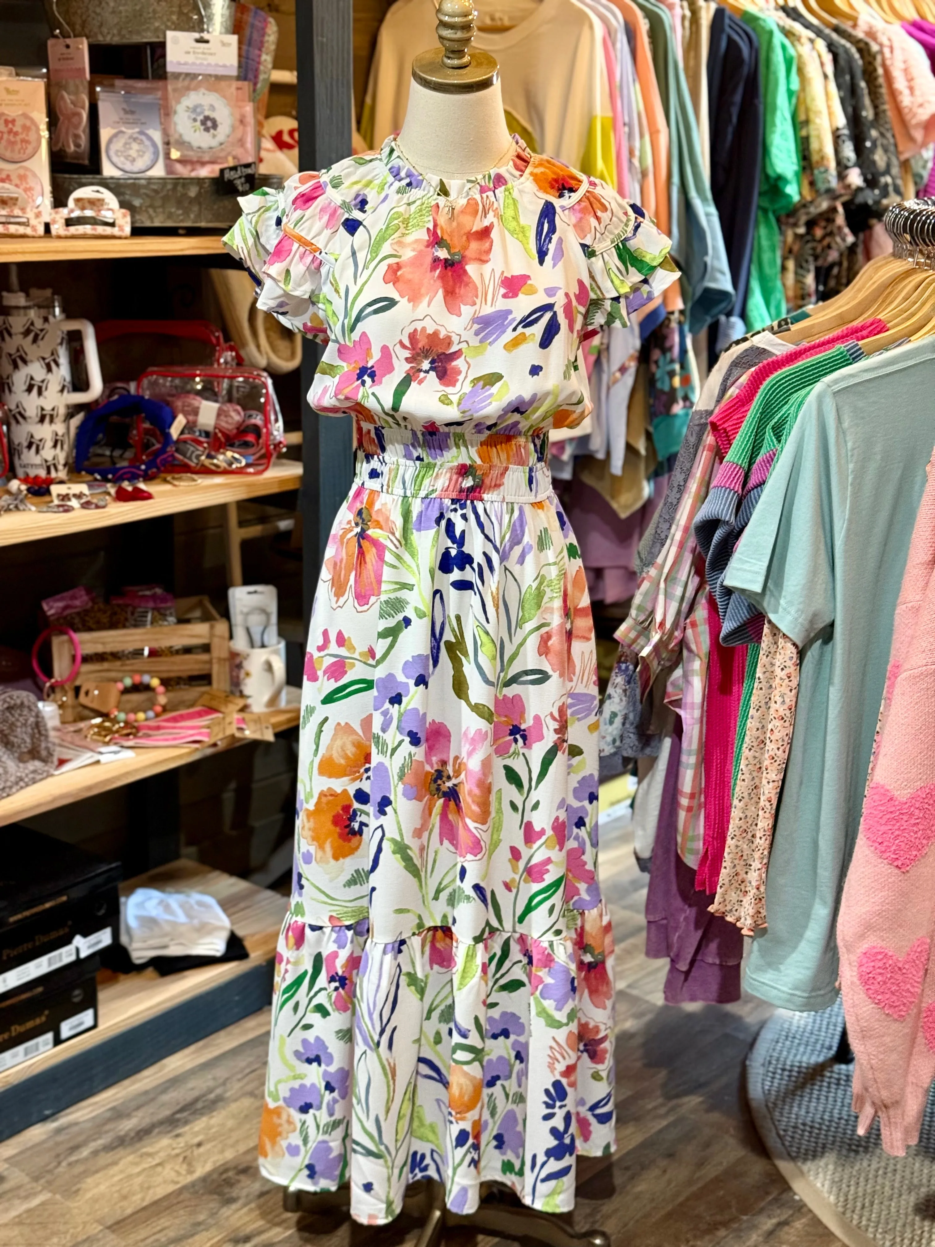 Ella Floral Midi Dress