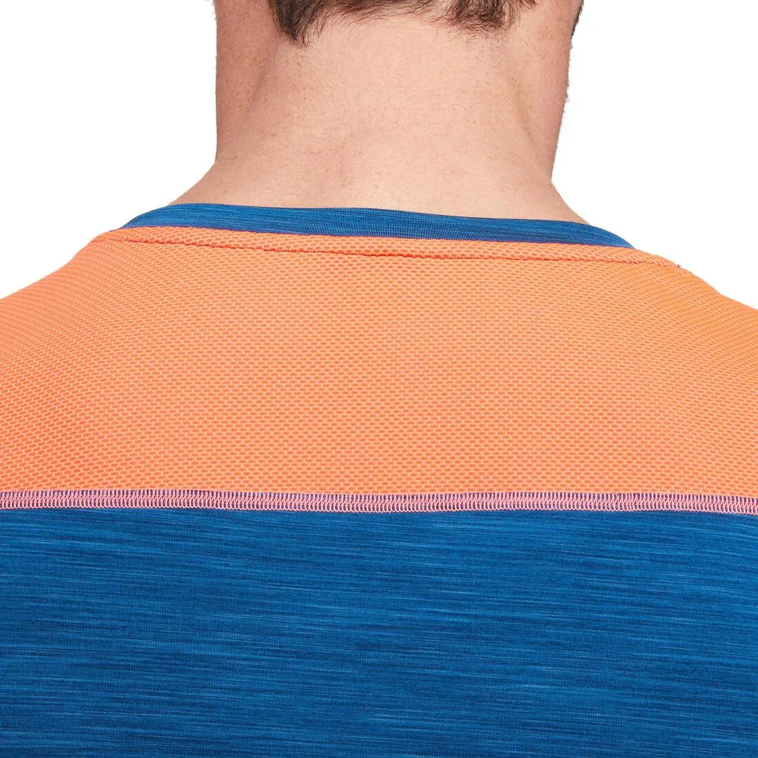 Energy Cardio Fitness T-Shirt- Light Blue/Coral