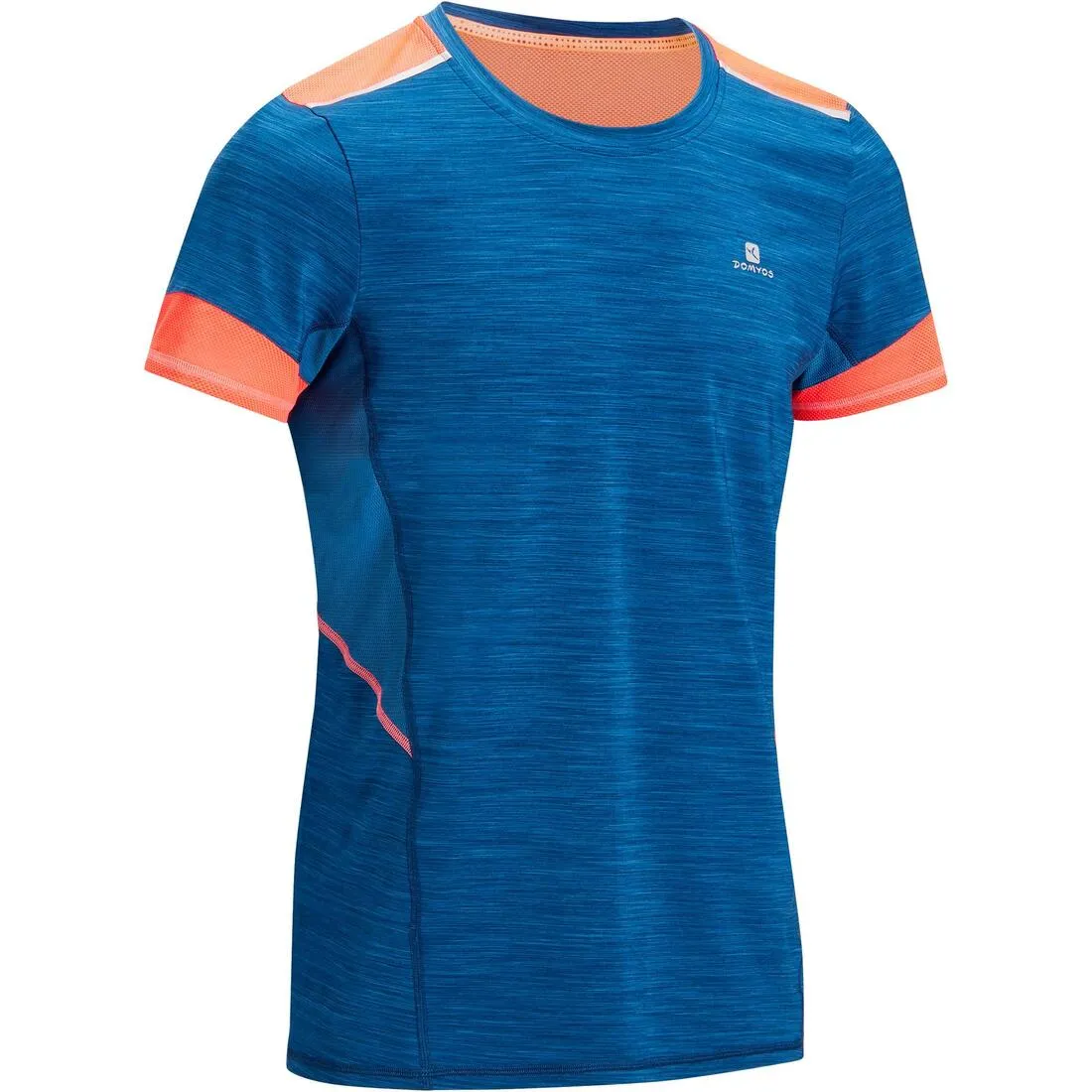 Energy Cardio Fitness T-Shirt- Light Blue/Coral