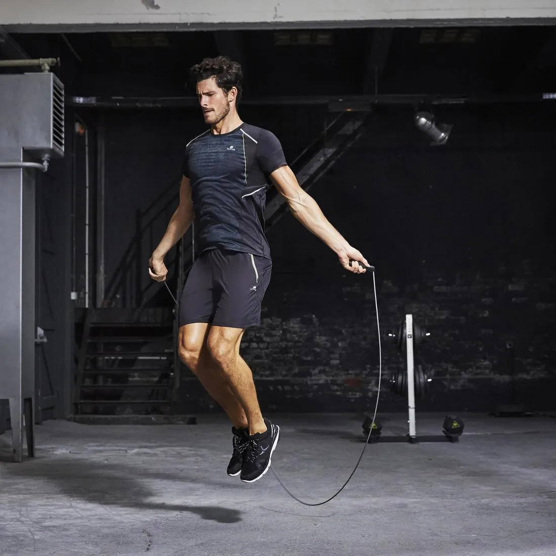 Energy Xtrem Cardio Fitness T-Shirt - Black with Yellow Details