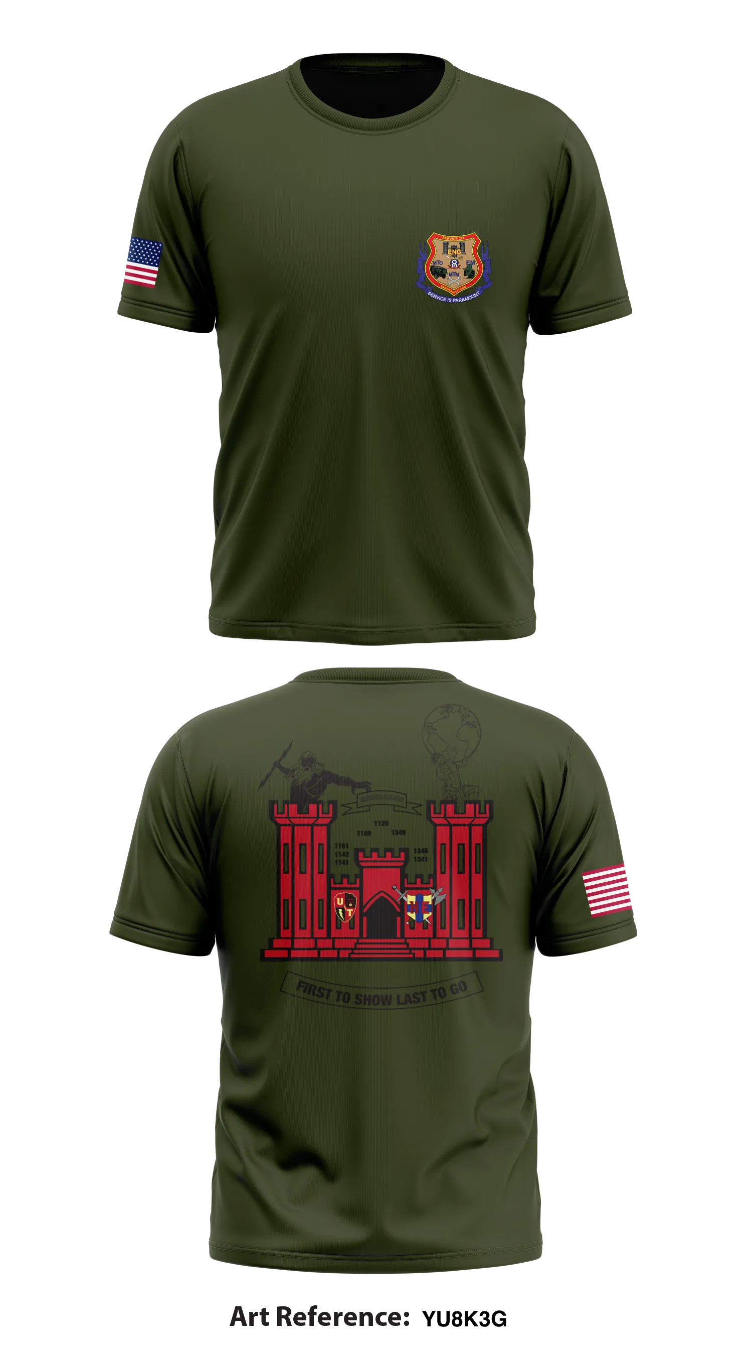Engineer Platoon Store 1 Core Men's SS Performance Tee - yu8k3g