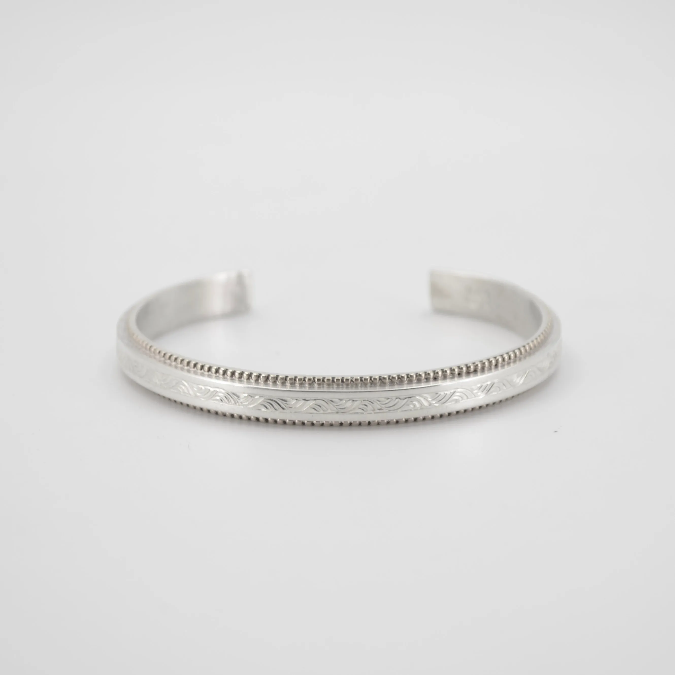 Engraved Cuff with Gold Beading