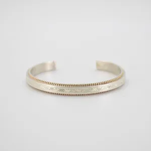 Engraved Cuff with Gold Beading