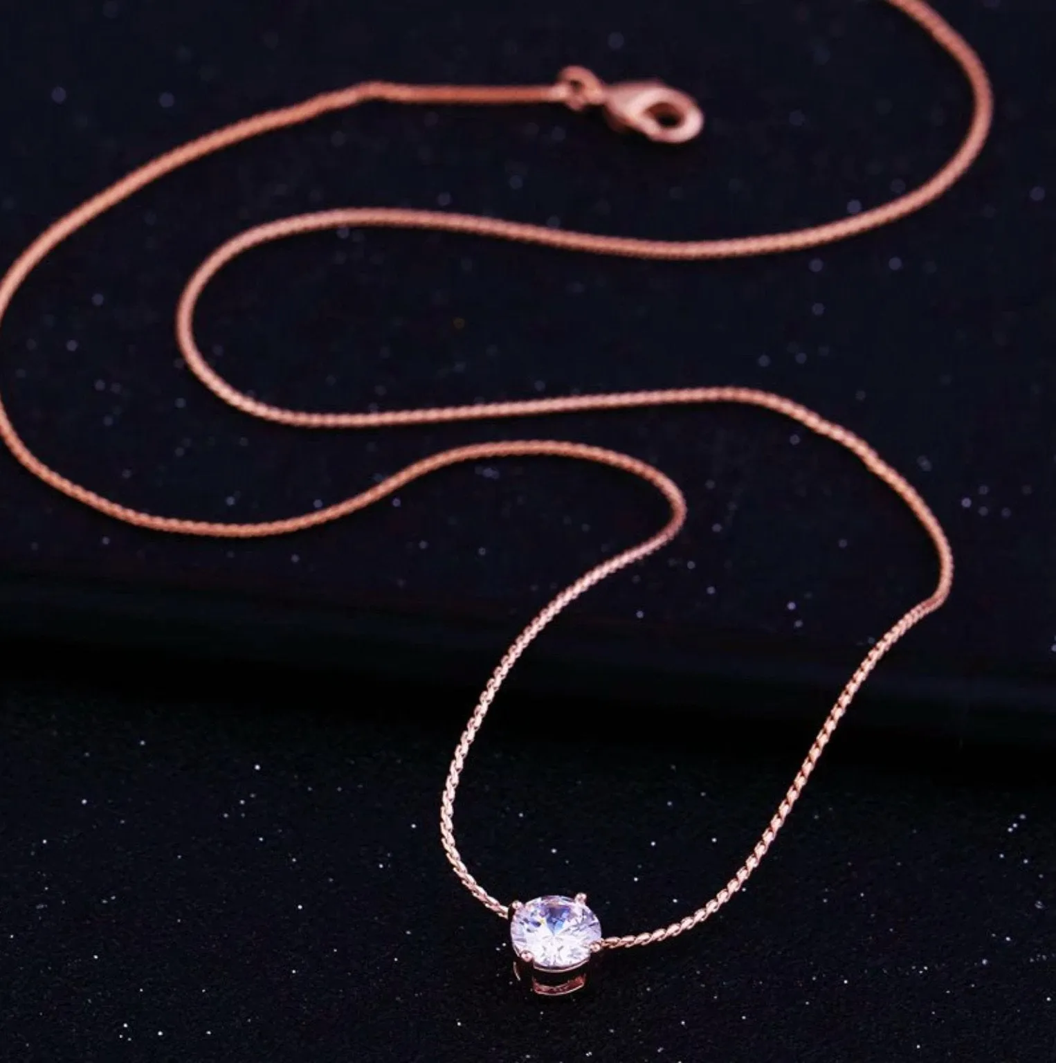 Essential Rose Gold Crystal Necklace