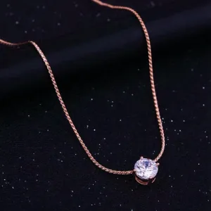 Essential Rose Gold Crystal Necklace