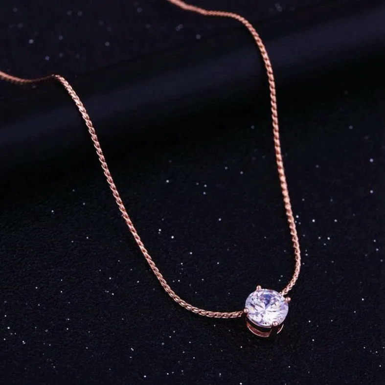 Essential Rose Gold Crystal Necklace