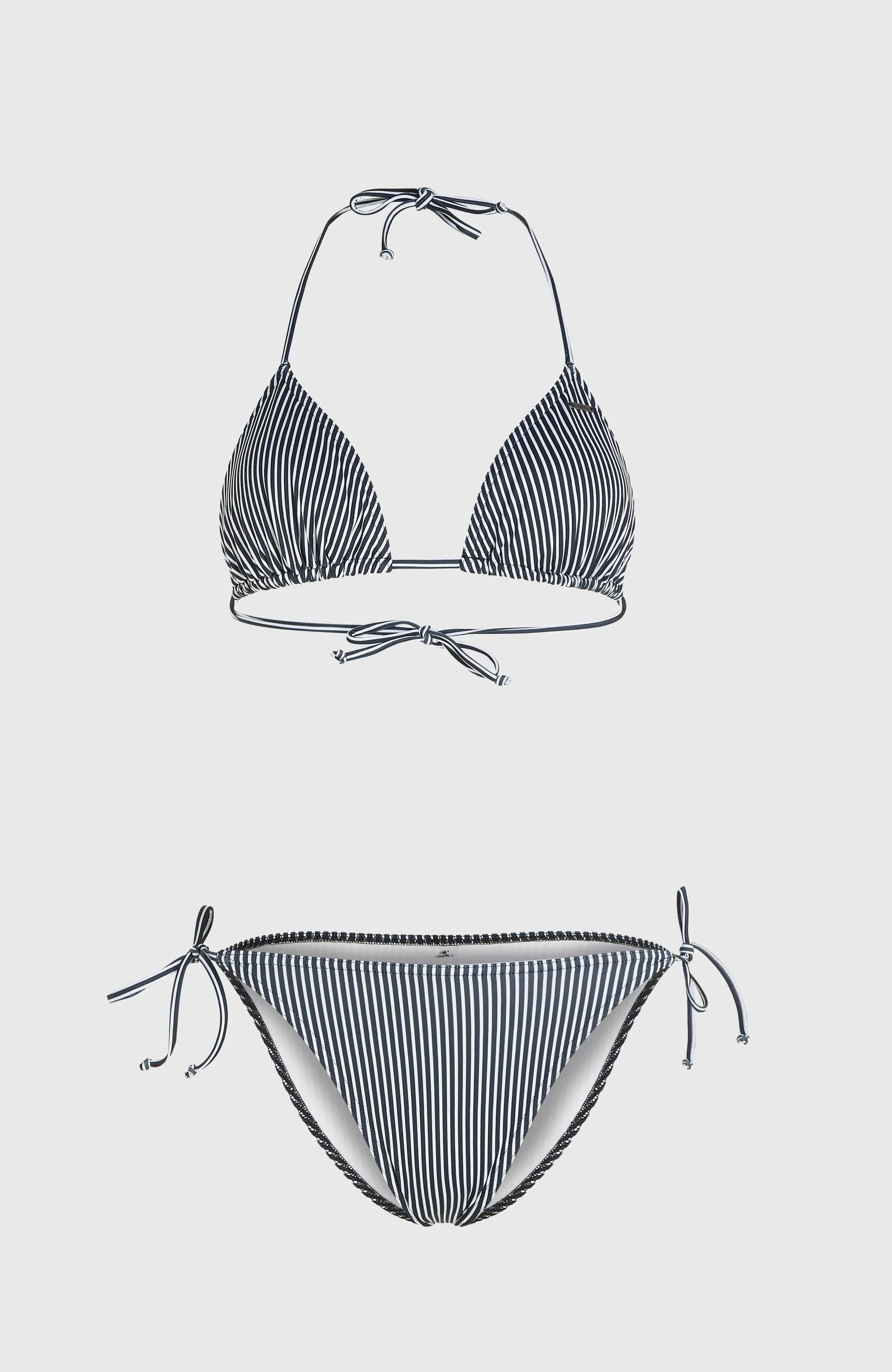 Essentials Capri Bondey Bikini-Set | Black Simple Stripe