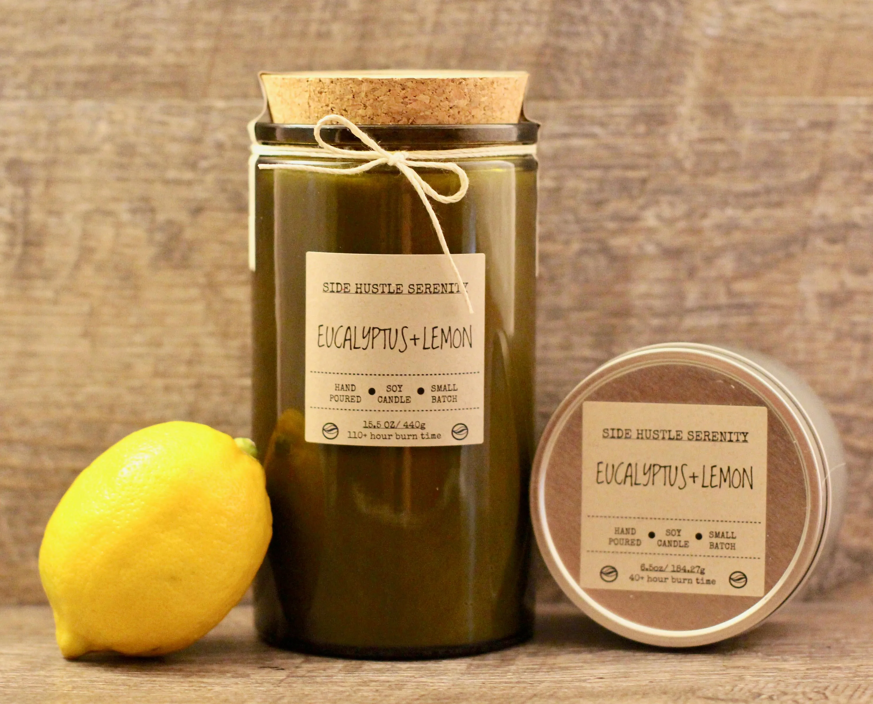 Eucalyptus   Lemon Scented Soy Candle | 6.5oz