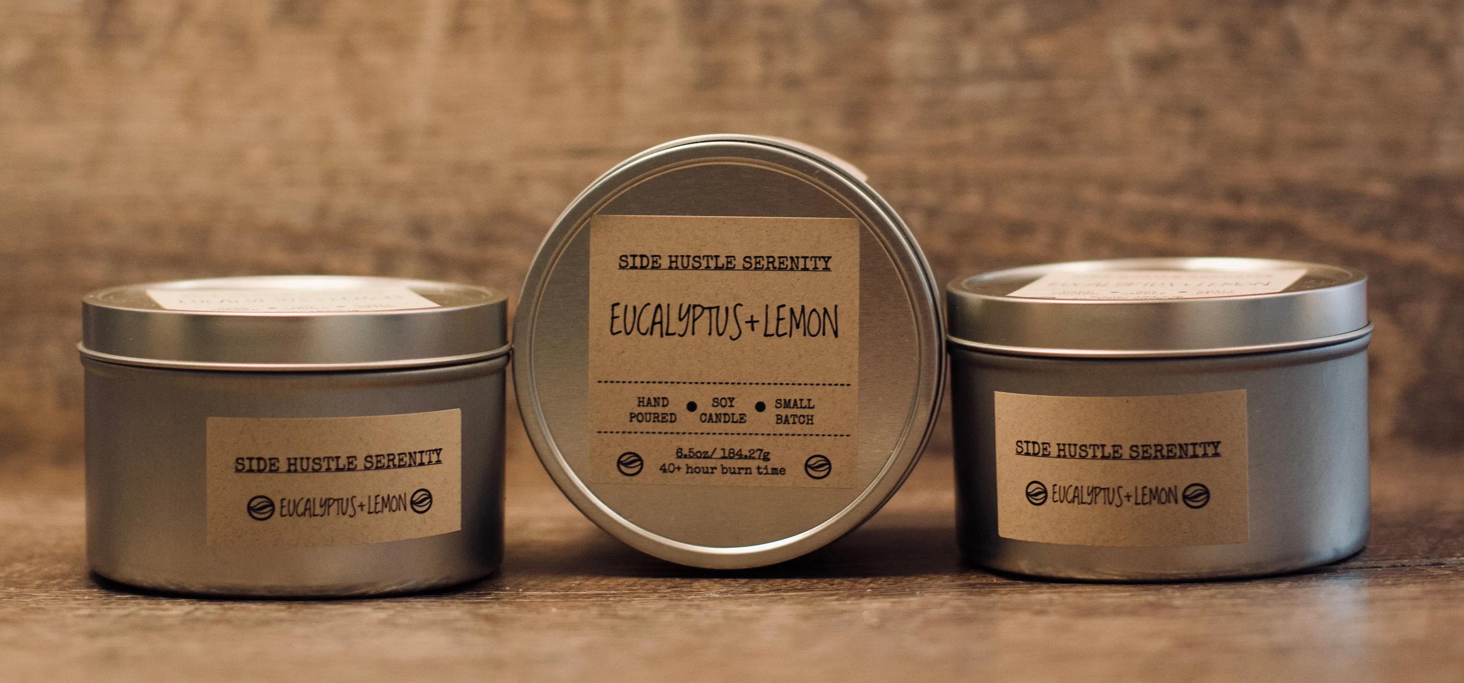 Eucalyptus   Lemon Scented Soy Candle | 6.5oz