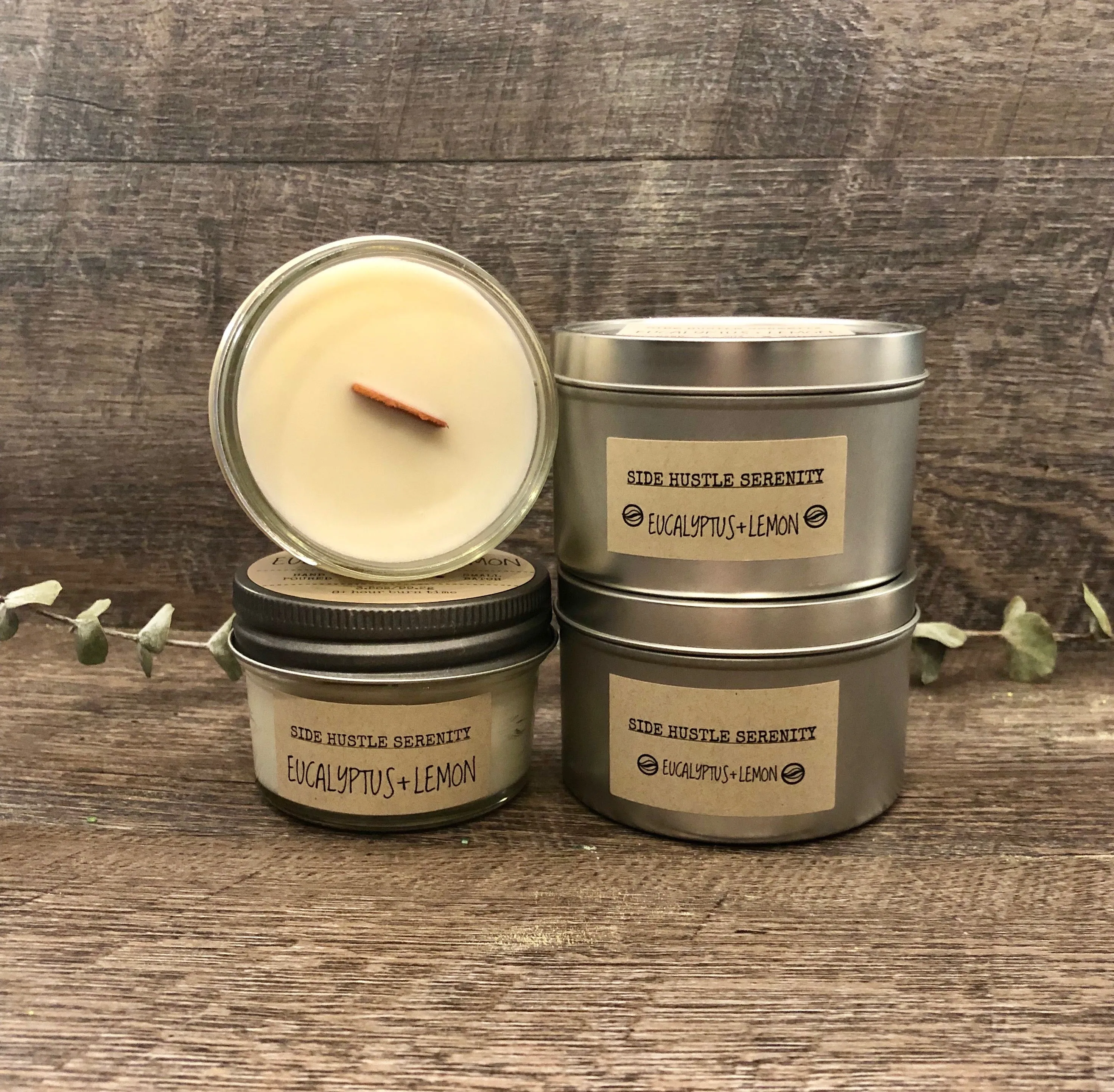 Eucalyptus   Lemon Scented Soy Candle | 6.5oz