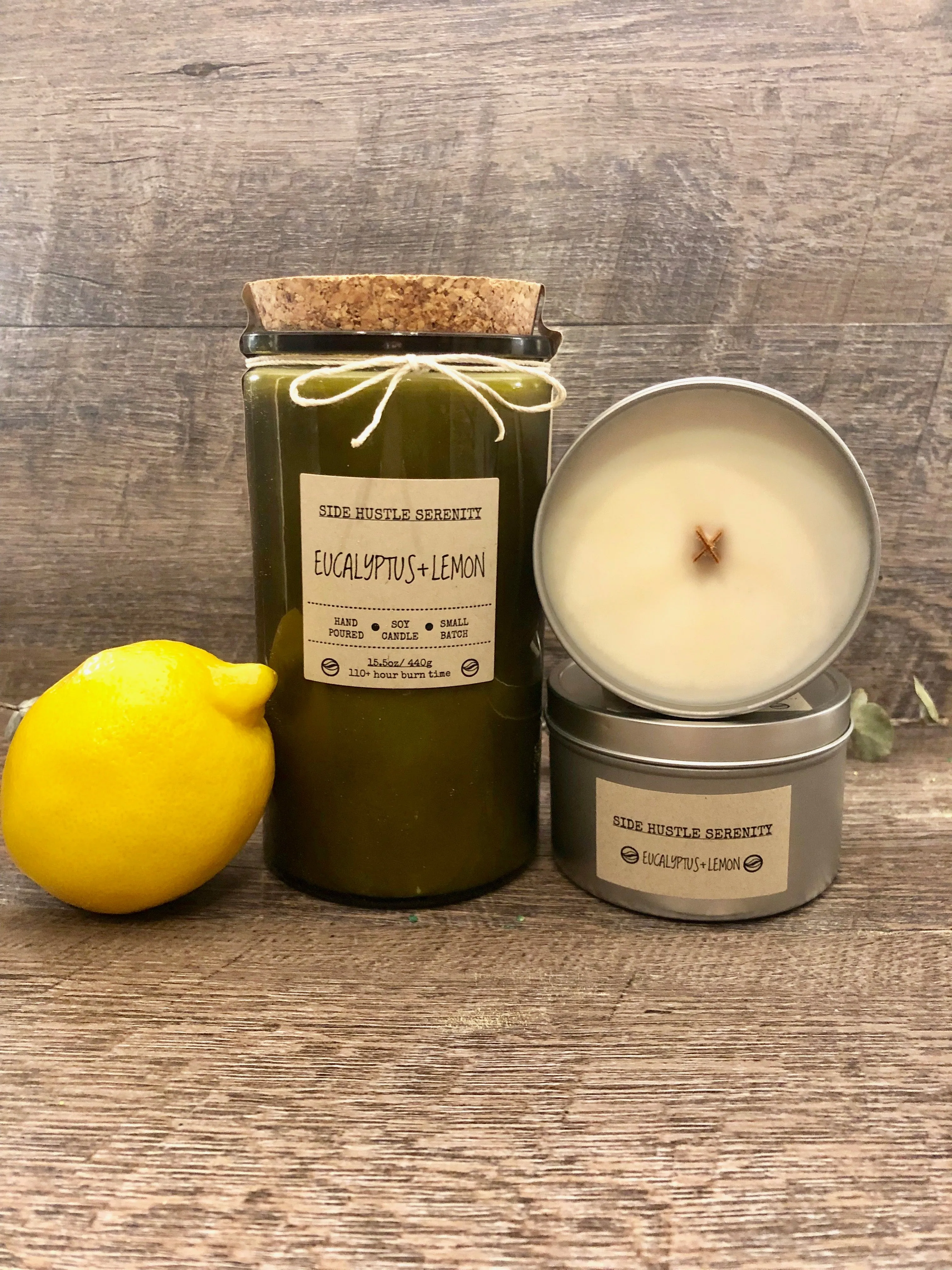 Eucalyptus   Lemon Scented Soy Candle | 6.5oz