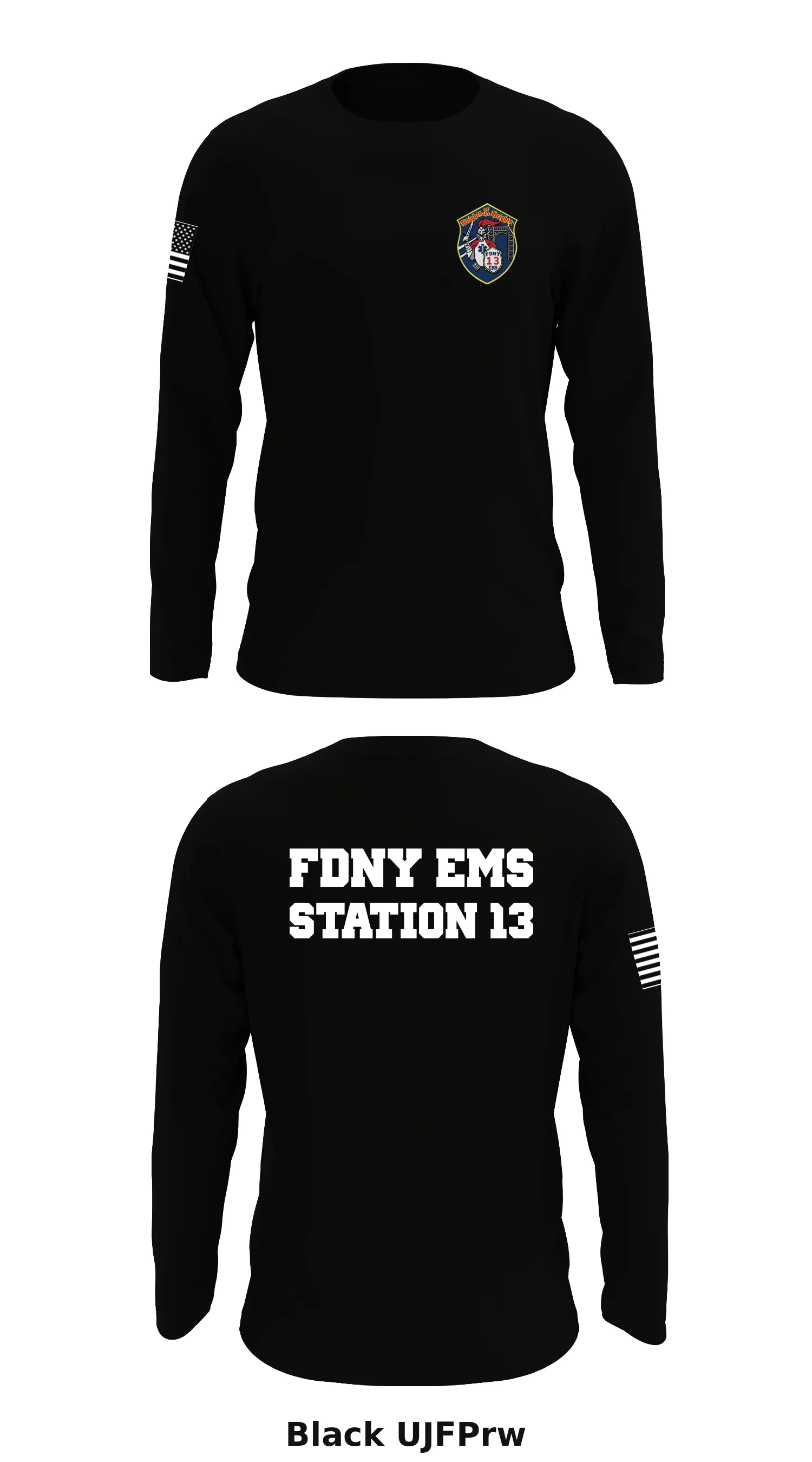 FDNY EMS Station 13 Store 1 Core Men's LS Performance Tee - UJFPrw