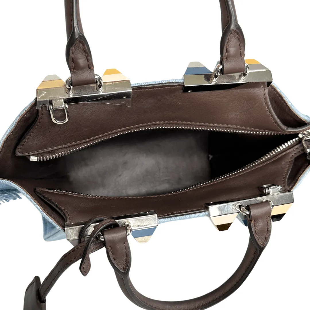Fendi Mini 3Jours Denim Top Handle Bag