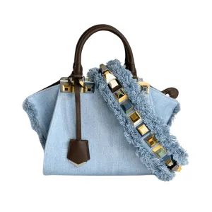 Fendi Mini 3Jours Denim Top Handle Bag