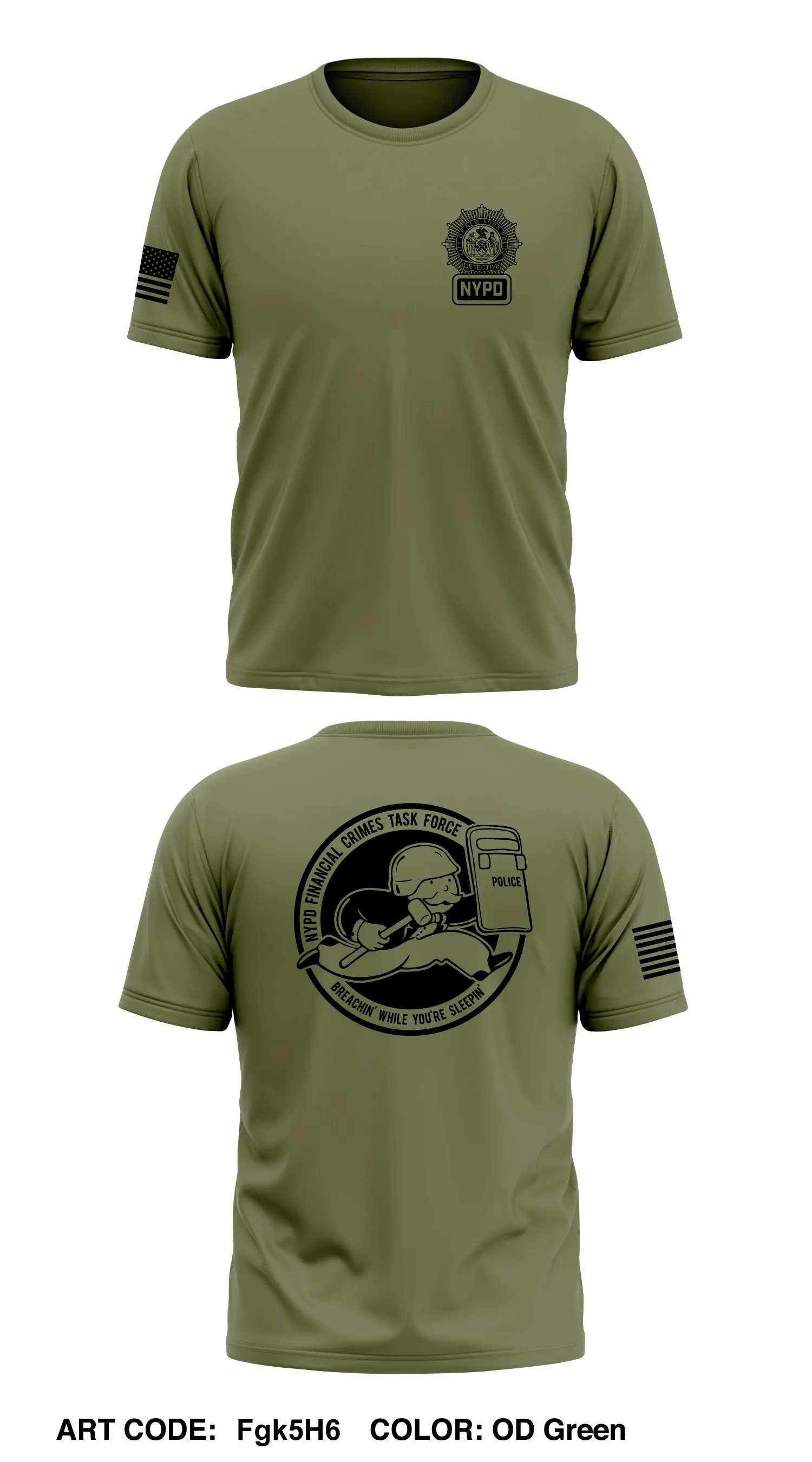 FINANCIAL CRIMES TASK FORCE Core Men's SS Performance Tee