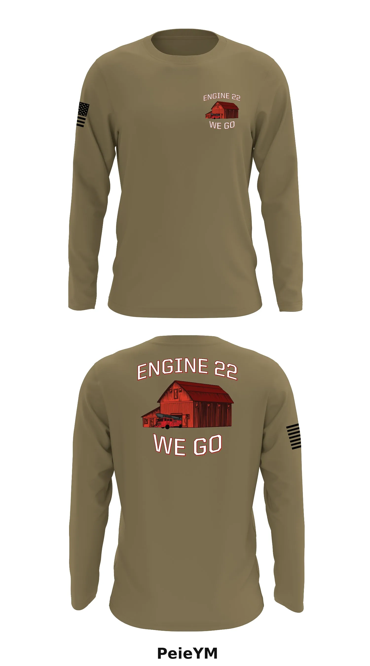 Firecook1709 Store 1 Core Men's LS Performance Tee - PeieYM