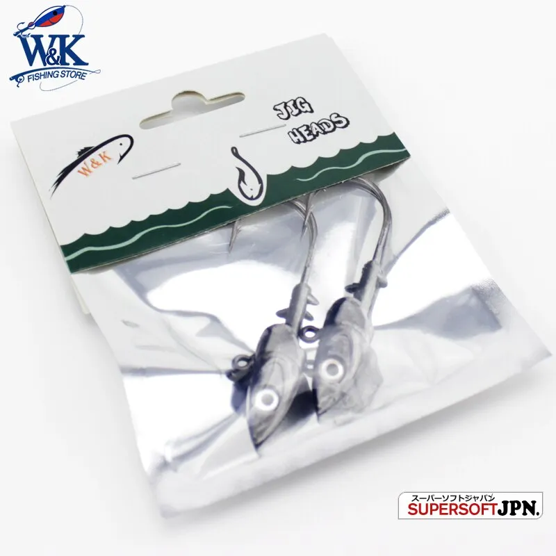Fishing jig head Hook 20g 30g 40g for Soft Lure 2pcs/lot Strong Jig Head Jigging Bait Lead Lure