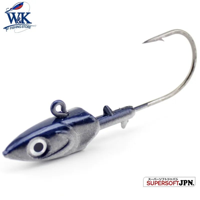 Fishing jig head Hook 20g 30g 40g for Soft Lure 2pcs/lot Strong Jig Head Jigging Bait Lead Lure
