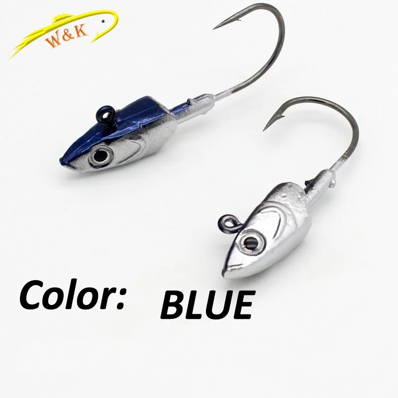 Fishing jig head Hook 20g 30g 40g for Soft Lure 2pcs/lot Strong Jig Head Jigging Bait Lead Lure