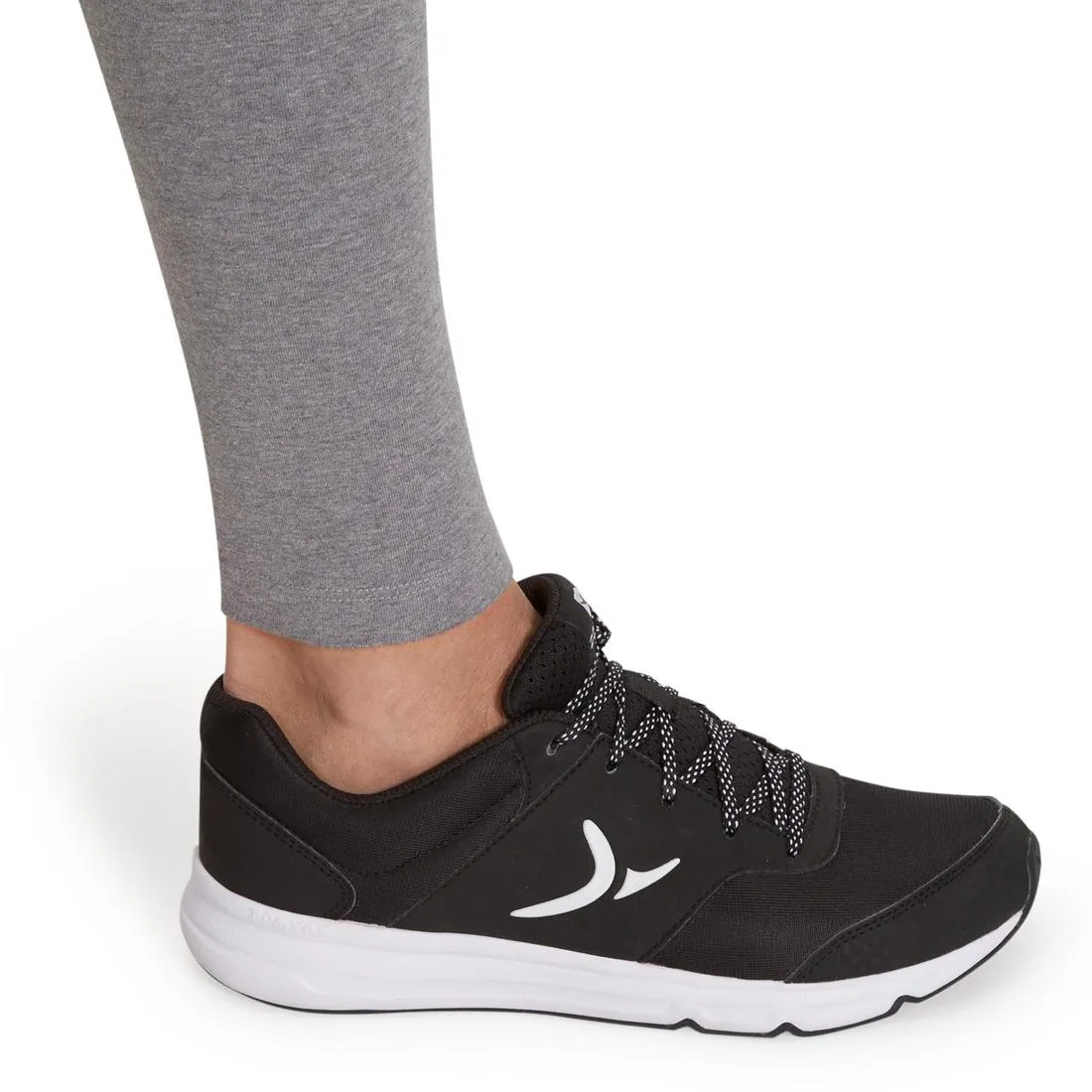 Fit  500 Women's Slim-Fit Gym & Pilates Leggings - Mid Heathered Grey