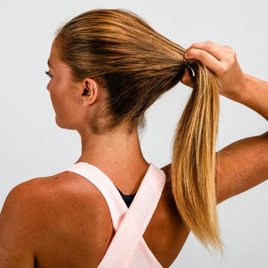 Fitness Hair Scrunchy 6-Pack - Pink/Transparent