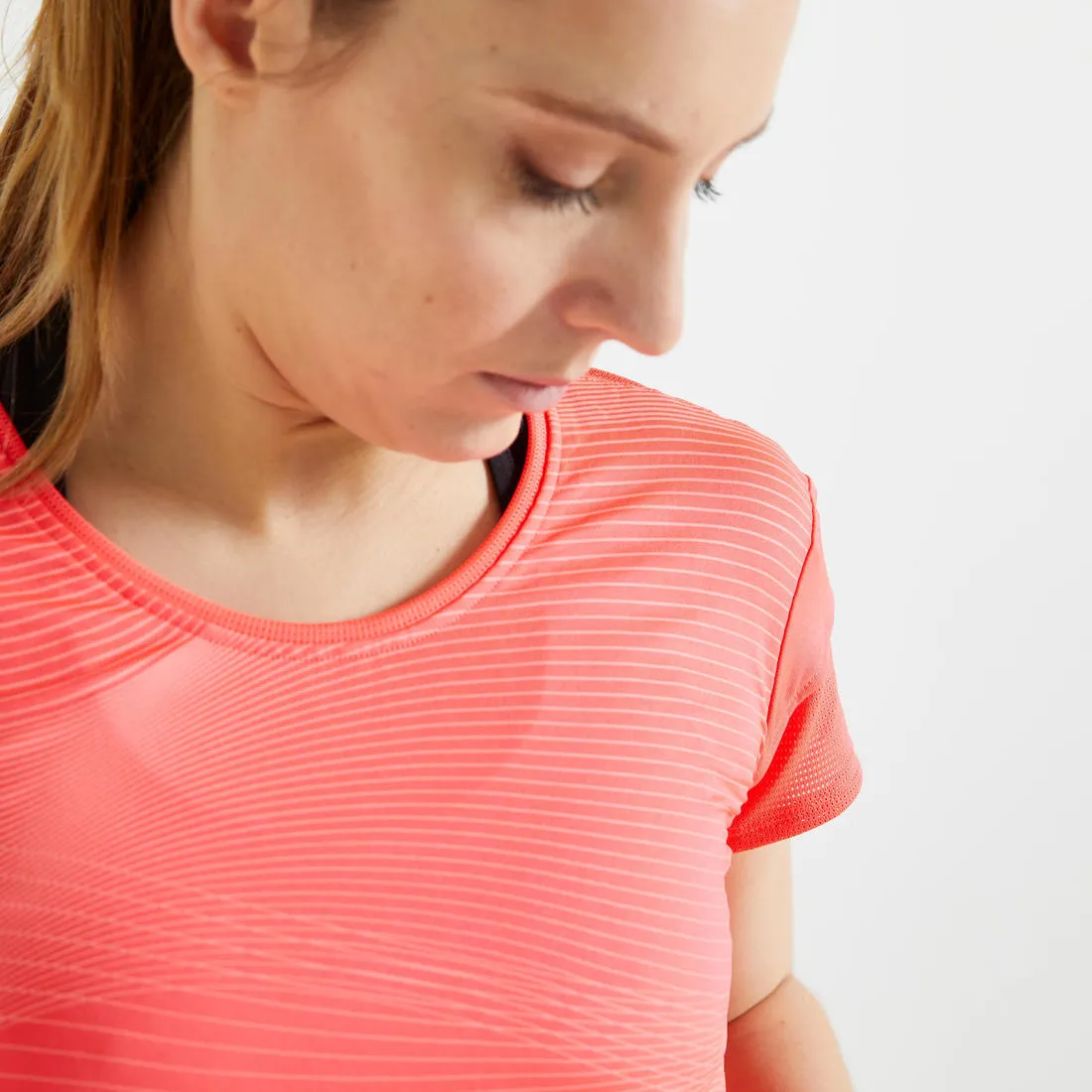 Fitted Fitness T-Shirt - Pink Print
