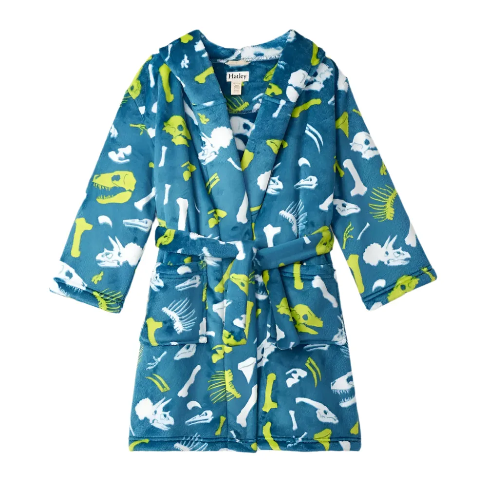 Fleece Robe - Dino Fossils