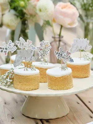 Floral Team Bride Hen Party Cupcake Toppers