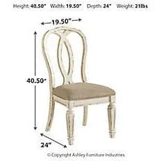 French Country Ribbon Back Dining Chair