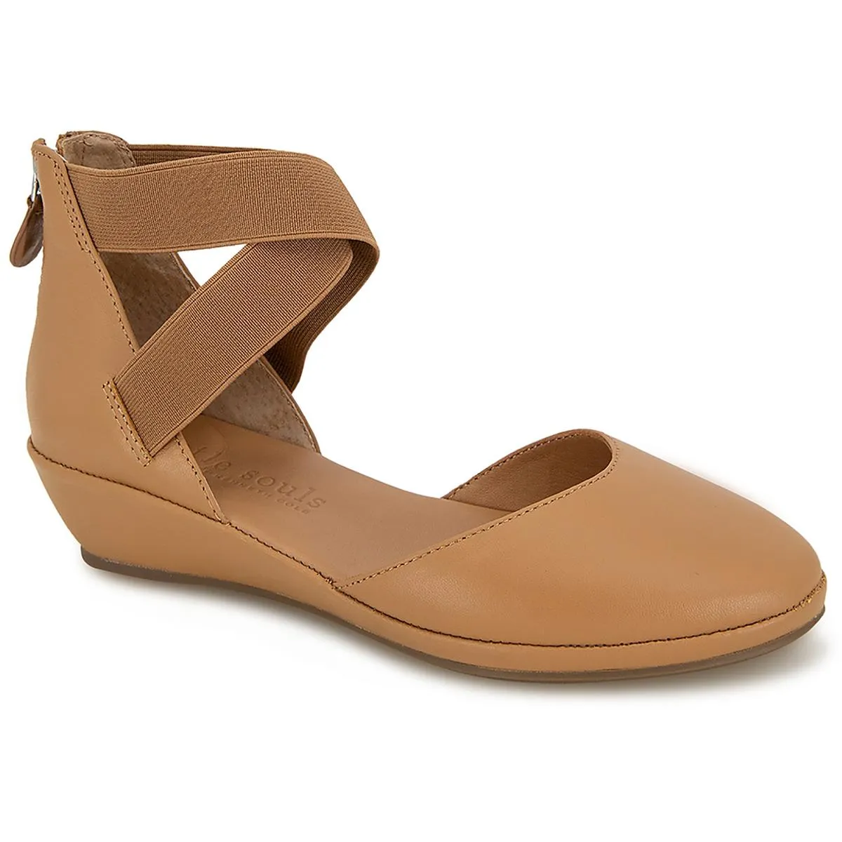 Gentle Souls by Kenneth Cole Womens Noa Leather Closed Toe Wedge Sandals