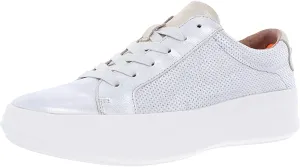 Gentle Souls by Kenneth Cole Women's Rosette Platform Sneaker, Silver, 6.5 M US