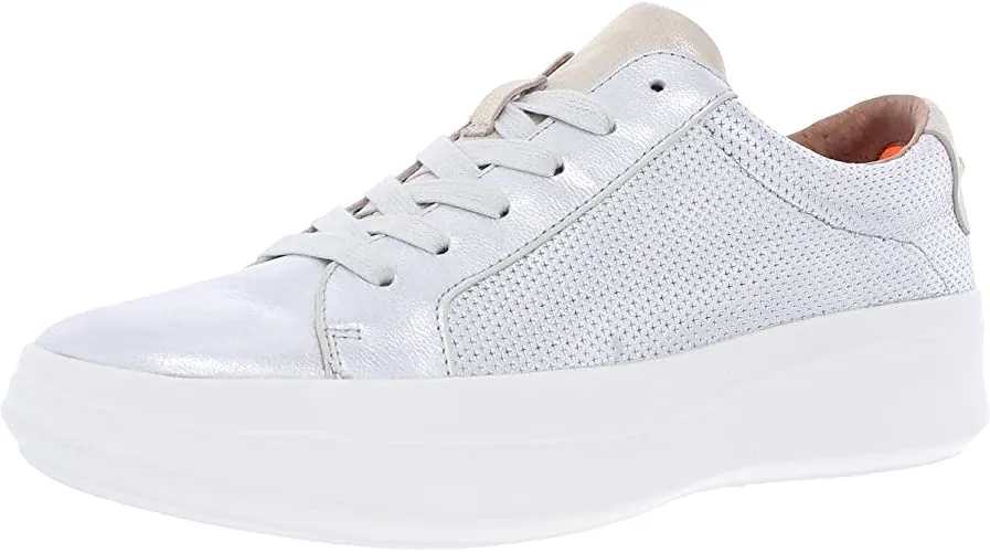 Gentle Souls by Kenneth Cole Women's Rosette Platform Sneaker, Silver, 6.5 M US