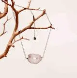 Geode Simple Rock Gold Necklace