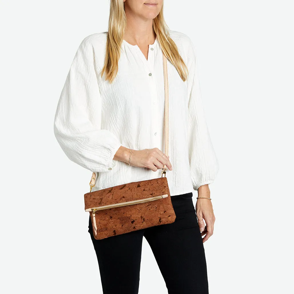 GiGi Versatile Cork Clutch - Bronzed