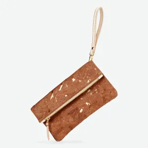 GiGi Versatile Cork Clutch - Bronzed