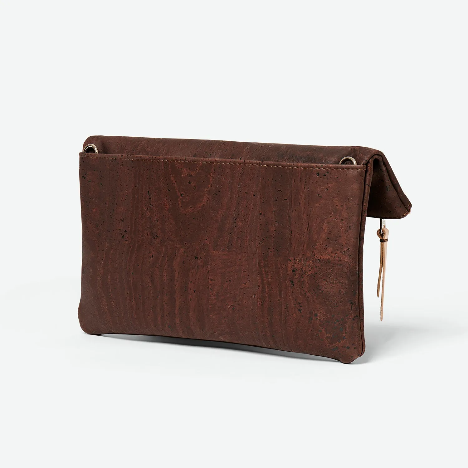 GiGi Versatile Cork Clutch - Chocolate Brown